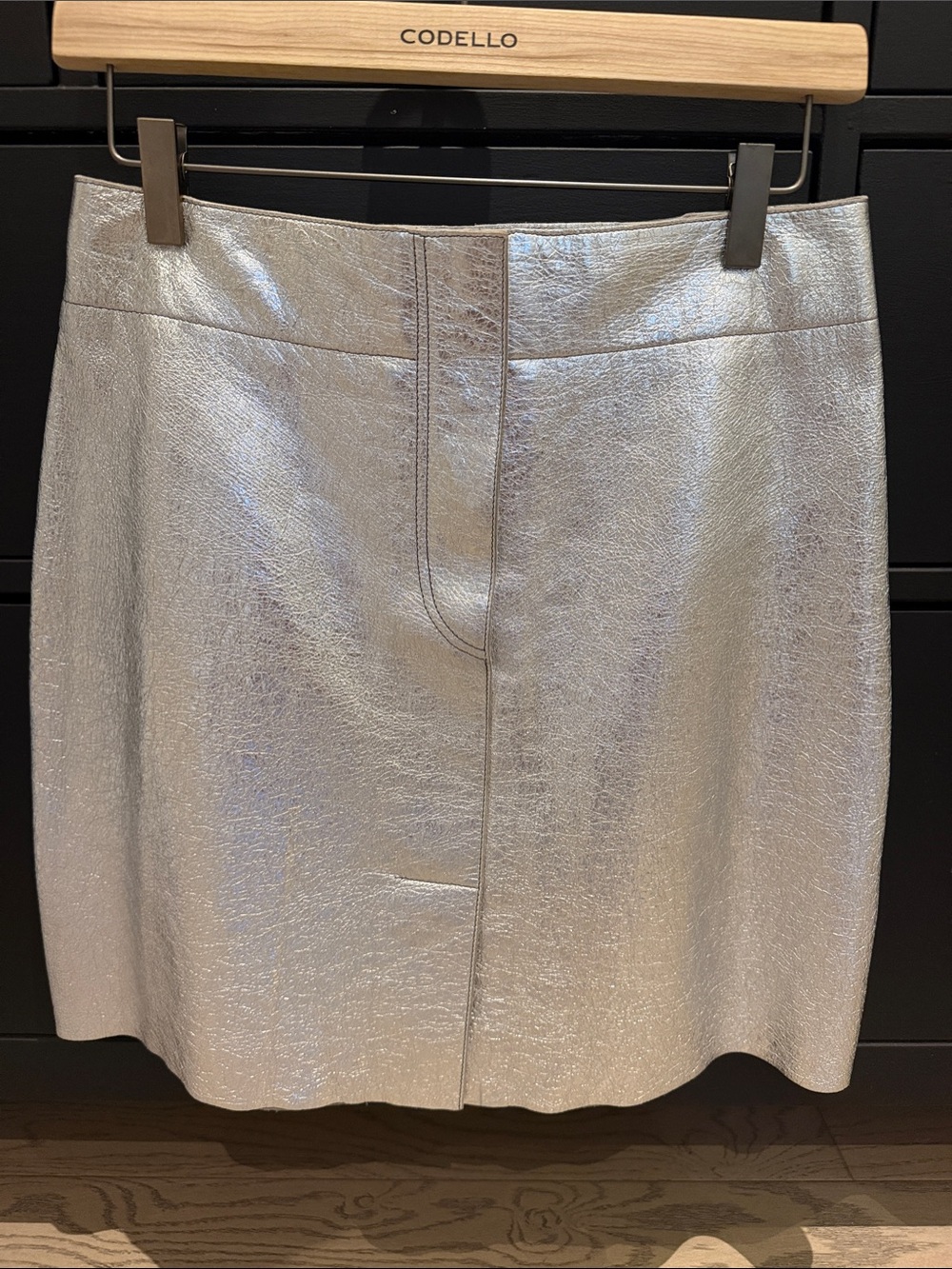 Sandro Paris - Silver Metallic Mini Skirt